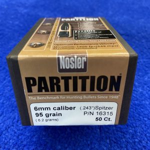 Nosler Partition 6mm .243 95g Spitzer