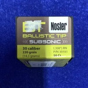 Nosier BT Subsonic 30 cl 220gr .308
